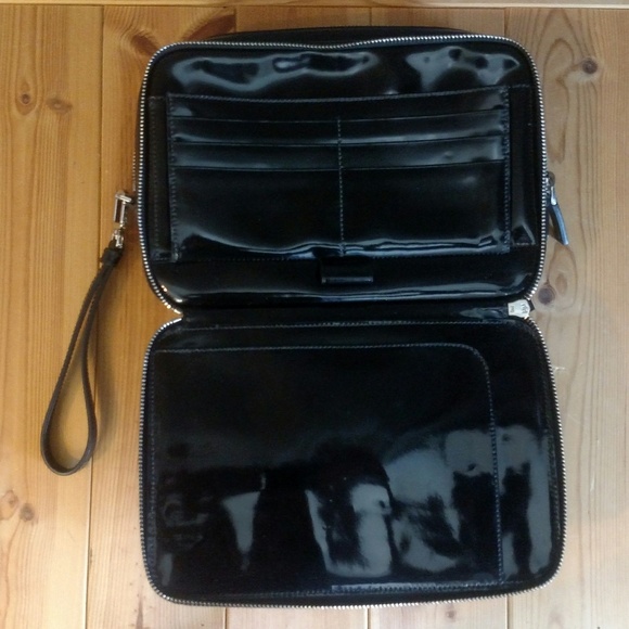 Prada Patent Leather Bag - Black w/Red Geometric - Picture 4 of 8